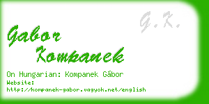 gabor kompanek business card